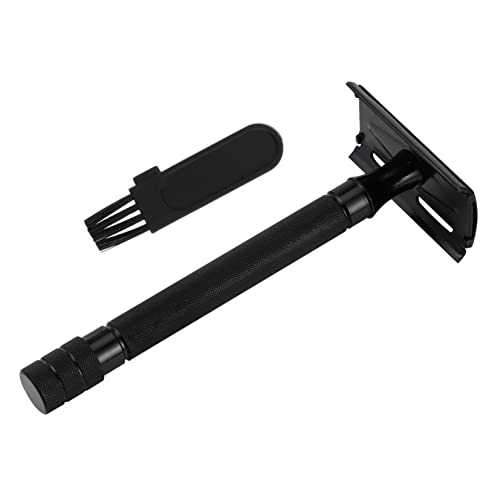 GALPADA Manual Beard Shaver Safety Razor Retro Style Double Edge Shaving Tool with Slip Handle Easy to Clean Reusable Design for Smooth Shave for Travel and Daily