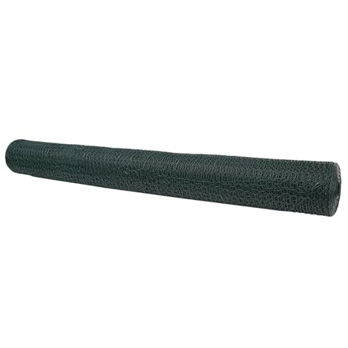 Clôture hexagonale 1,2 x 100 m grillage PVC vert pour séparation et bordure jardin