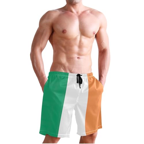 Short de bain homme drapeau Irlande décontracté pour la plage - 4