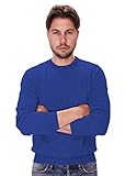 Made in italy MARIA DI RIPABIANCA MÄNNER Rundhalspullover 100% KASCHMERE AUS Italien (Elektrisches Blau
