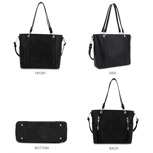 Image of JESSIE & JAMES | Austin Whipstitching Concealed Carry Tote Bag with Lock and Key, Top Handle CCW Purse | Whipstitching, Concealed Carry, with Lock and Key, Top Handle, CCW
