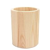 portalapices madera redondo Multifuncional: organizador ideal para guardar utensilios de escritura, accesorios de maquillaje, utensilios de cocina, botes de especias, utensilios de té, artículos de baño y baño (cepillo de dientes, pasta de dientes, etc.).