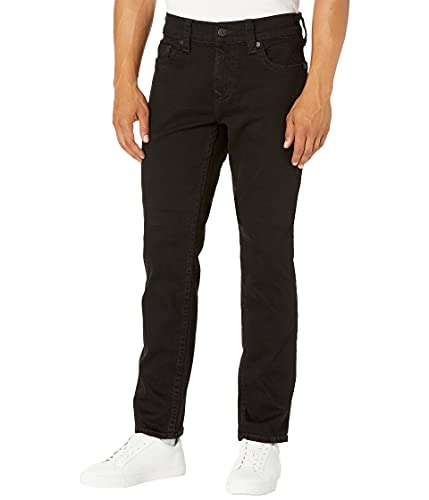 True Religion Herren Geno Slim Straight Jeans, Body Spülung Schwarz, 34W /...