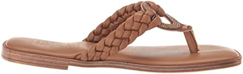 Tuscany by Easy Street Women's Coletta Flat Sandal, Tan, 7.5 Wide | Image 5