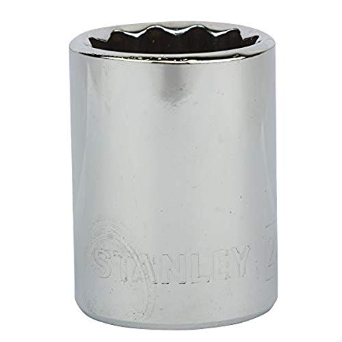 Image of STANLEY 1-88-794 Chrome Vanadium Steel 12 Point Standard Socket 1 /2 inch 22 mm Silver