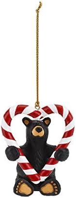 Big SkyCarvers Jeff Fleming Bearfoots Holiday Sweet Heart Bear Christmas Ornament 3005070218
