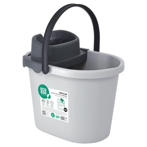 Eco Ego Bodenwischer Wischmopp Set Mit Eimer Reinigung Flachwischmopp Mit Wischbezug Aus Mikrofaser Dick Robust Saugfähig Mit Auswringfunktion Wischsystem Putzset Wischeimer 13 L Circular