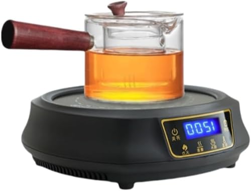 【Wixero】小型電磁調理器 電気セラミック調理器 電気ストーブ クッキングヒーター テーブルヒーター 小型加熱器 ミニストーブ 110V 800W ケトル ポット付き 火力調節可能 過熱保護 自動電源オフ 軽量 静音 茶器 ラーメン ティーポット 対空