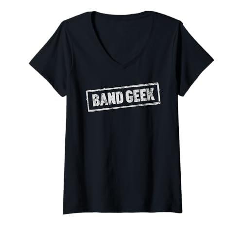 Womens Funny Marching Band Pride Humor for Proud Marching Band Geek V-Neck T-Shirt
