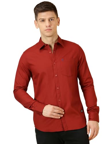 Image of Thomas Scott Men Classic Slim Fit Cotton Casual Full Sleeves Shirt