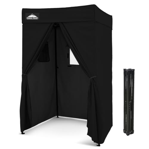 EAGLE PEAK EAGLE PEAK 4x4 Pop Up Changing Tent, Flat Top Changing Room, Black