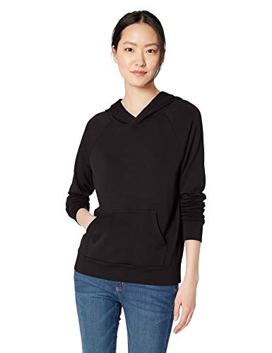 Amazon Brand - Daily Ritual Women's Supersoft Terry Popover Sweatshirt, Black, X-Large