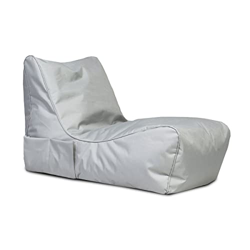 Ecopuf - Pouf Sessel Outdoor Chaise Longue - Sitzsack mit Staufach und...