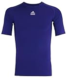 adidas Men's Short Sleeve Compression Top Teck Fit, Purple, Size XL