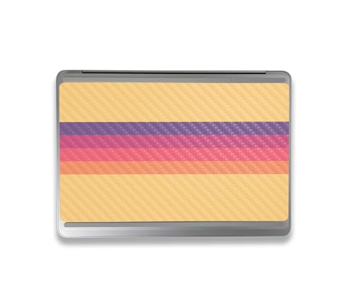 Image of MightySkins Carbon Fiber Skin Compatible with Microsoft Surface Laptop Studio 2 (2023) Full Wrap Kit - Mellow Stripes | Protective Durable Textured Carbon Fiber Finish | Made in The USA