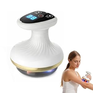 4-in-1 Elektrisches Gua Sha Massagegerät, Vakuum-Schröpfkopf mit 9 Stufen & 9 Heizstufen - Wiederaufladbar & Kabellos - Körperformungsgerät gegen Cellulite & Muskelverspannungen - Wellness-Geschenk