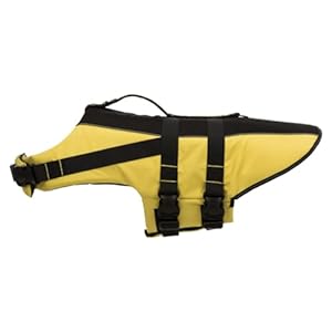 TRIXIE Dog Life Jacket XS: 28 cm (up to 12 kg) Neon Yellow – Quick Drying Life Jacket Dog with Rescue Handle for More Safety During Water Activities such as Boat Trips & SUB – 30125