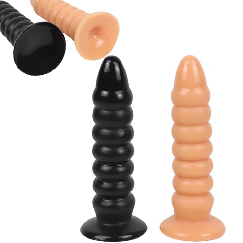Accessoire de massage en silicone noir à ventouse spirale 24cm