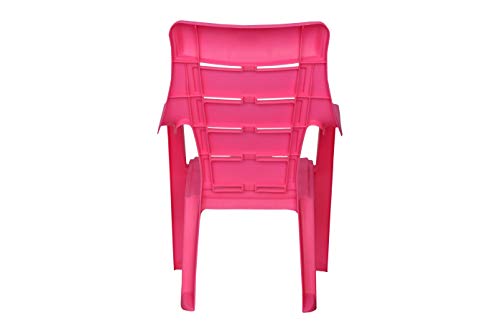 Image of Prima Baby Plastic Chair 125 Modern and Comfortable with Backrest for Study | Play | Desk | Kids with Arms for Home /School /Dining for 2 to 6 Years Age,Pink