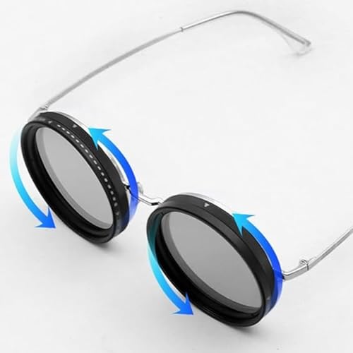 Gafas Ajustables Gojo, 1-9 Gears Adjustable Sunglasses, Moonglass-Nd Filter Lenses Tint Rounded Polarized Eyewear3