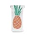 susiyo Ananas with Leaves Glasses Case Portable Microfiber PU Leather Soft Sunglasses Bag Eyeglasses Pouch Holder Squeeze Top for Women Men