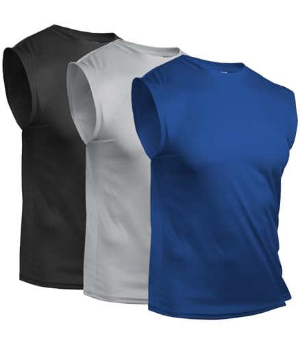 Suwangi Mens Tank Top Gym Exercise Athletic Quick Dry Muscle Bodybuilding Sleeveless Shirts Workout Outdoor Running Shirts 7