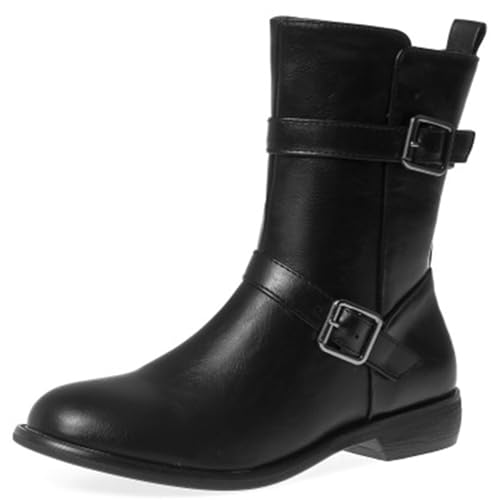 Bottes d'équitation femme mi-mollet bottes équestres confort à zip