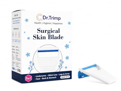 Image of Disposable Surgical Manual Skin Razor Blade for Men & Women | Stainless Steel Disposable Body & Face Razor | Sharp Blade for Hair Removal | Travel-Friendly Manual Grooming Razor | Pack of 100