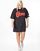 David Bowie Womens T-Shirt Dress | Charcoal Grey with Classic Band Logo Oversized Graphic Tee for Ladies | Rebel Rebel Song Album Outfit | Pop Rock Concert Gig Top | Festival Merchandise Gift #4