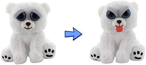 William Mark Feisty Polar Bear by Feisty Pets Expressions, Karl The Snarl, Silly - A Cute, Plush Toy Pet Animal That Sticks His Tongue Out with a Squeeze - Perfect Toys for Friendly Mischief
