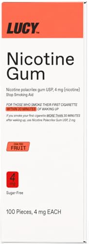 LUCY™ NRT Nicotine Gum, Stop Smoking Aid, Fruit Flavor, 2mg 100-Count