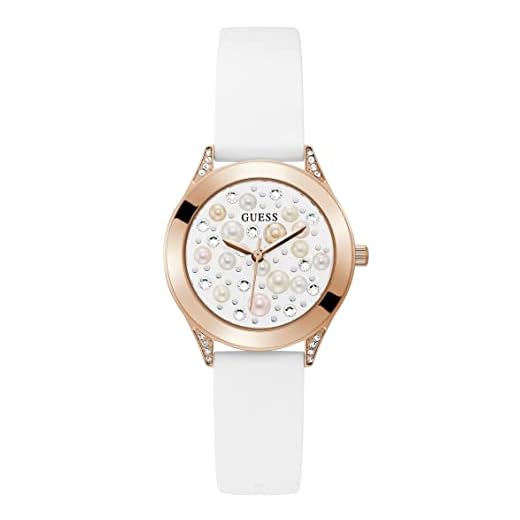 GUESS Reloj Analógico para Mujeres de Cuarzo con Correa en Silicona GW0381L3