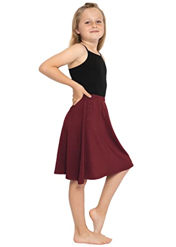 Image of STRETCH IS COMFORT Girls Skirts Flowy A Line Knee Length and Ankle Length | Elastic Waist, Kids School Skirt, Girls Maxi Skirt, Black Skirt For Girls, Faldas Para Ninas, Girls Long Skirt, Long skirts