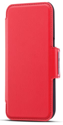 Doro - Wallet Case 8100 Smartphone - Card Slots - Secure Closure - Easy Charging - Red Doro - Wallet Case 8100 Smartphone - Card Slots - Secure Closure - Easy Charging - Red