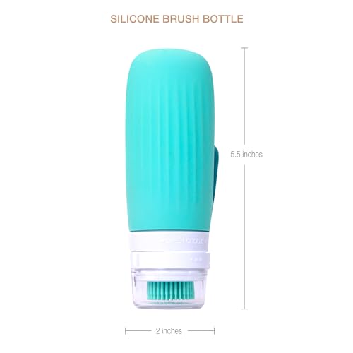 Flacon brosse silicone turquoise de 100 ml rechargeable pour vos voyages - 8
