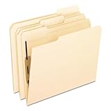 Pendaflex M13U1 Folders with One Bonded Fastener, 1/3 Cut Top Tab, Letter, Manila, 50/Box