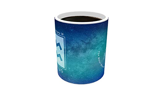 Birthday Zodiac Sign - Aquarius - Morphing Mugs Heat Sensitive Mug – Image Revealed When Hot Liquid Is Added - One 11Oz Ceramic Mug #TOP4