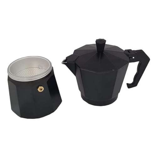 Cafeteira De Fogão Moka Italiana De Alumínio Até 9 Xícaras (Preto)