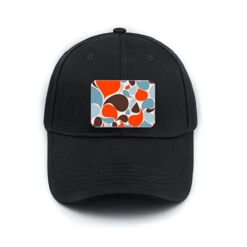Casquette de baseball noire à motif gouttelettes colorées graphiques