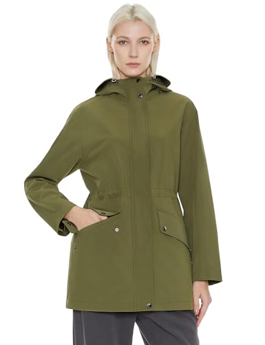 Orolay Women's Military Anorak Jacket Zip-Up Windbreaker Active Hooded Outerwear with Pockets4