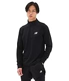 New Balance NB Heat Grid Half Zip 22 para Hombre, Negro, Small