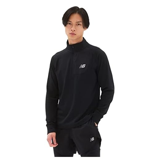 New Balance Herren Nb Heat Grid Half Zip 22, Schwarz, Medium