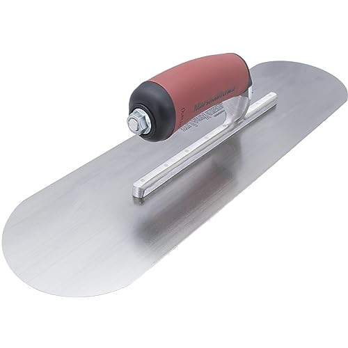 Marshalltown Poolkelle mit DuraSoft Griff, aus Carbonstahl, Kelle für Boden und Beton, Grösse der Kelle: 406x114 mm