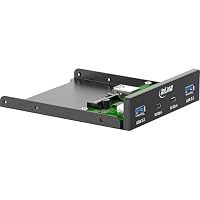 Inline 3,5 Zoll Frontpanel mit 2X USB-A 3.2 Gen2 und 2X USB-C 3.2 Gen2, 10 Gb/s, Metallgehäuse für Desktop PC, Einbaupanel, 33456C – Ansicht 5