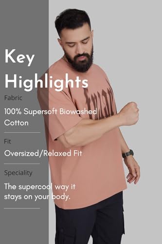 Image of FUAARK Blurred Oversized Sports and Gym T-Shirt for Men