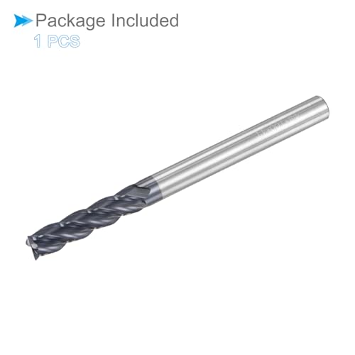 Image of Square Nose End Mill, 8mm x 35mm Cutting 8mm Shank, AlTiN Coated P05 Carbide 4 Flutes CNC Router Bits - (Applications: for Milling Stainless Steel Hardened Steel)