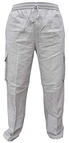 Gheri Hemp Cotton Cargo Pants Straight Plain Lounge Trousers3