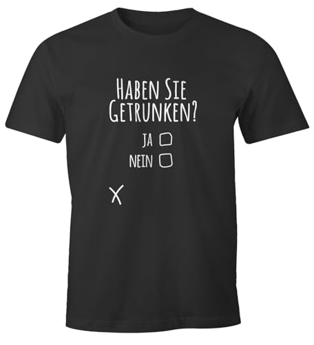 MoonWorks Herren T-Shirt Haben Sie getrunken? lustiges Trink Shirt Saufen Bier Party anthrazit XXL