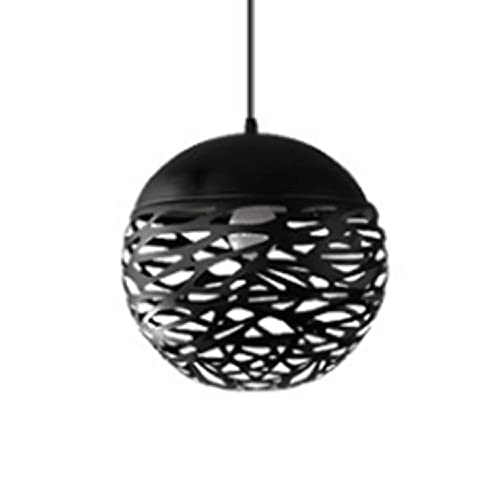 Suspension de style industriel en métal noble avec finition noire satinée chic