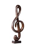 Handicraftviet Wooden Music Note Sculpture for Home Decoration and Music Lovers, Wood Music Note Fig
